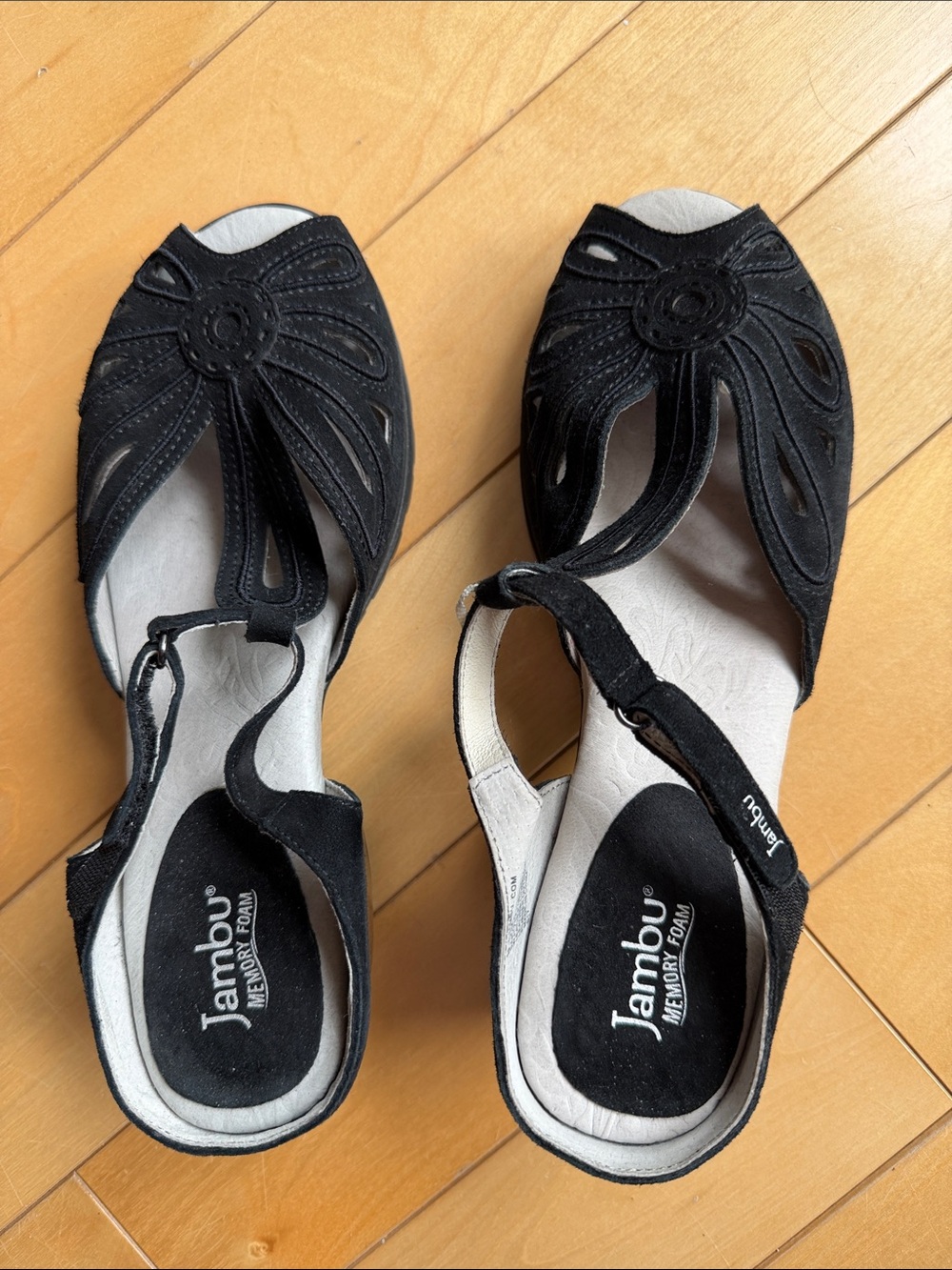 Jambu Black Women's Open-Toe Slingback Sandals